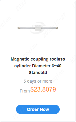 Magnetic coupling rodless cylinder Diameter 6~40 Standatd