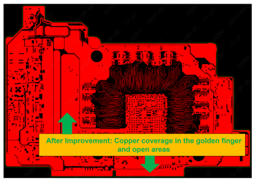 ALT: Copper coverage in the golden finge! and open areas