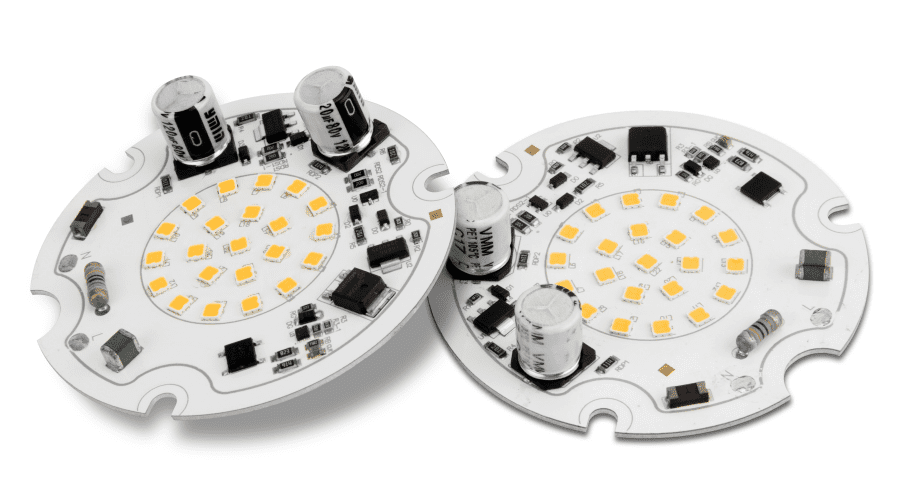 Two LED chips with yellow LED components