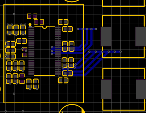 bottom layer pcb routing