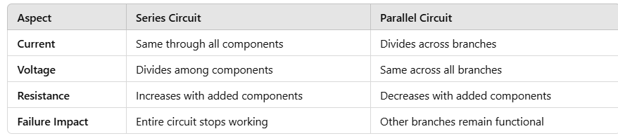 difference in series and parallel