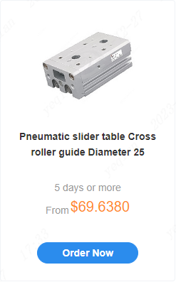 Pneumatic slider table Cross roller guide Diameter 25