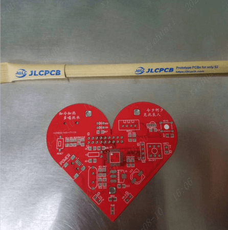 irregular PCB shape of heart