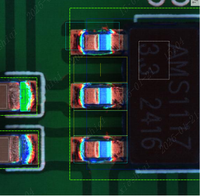 ALT:AOI Color Extraction Comparison: Within threshold = Qualified board