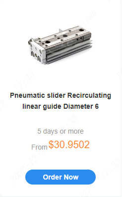 Pneumatic slider Recirculating linear guide Diameter 6