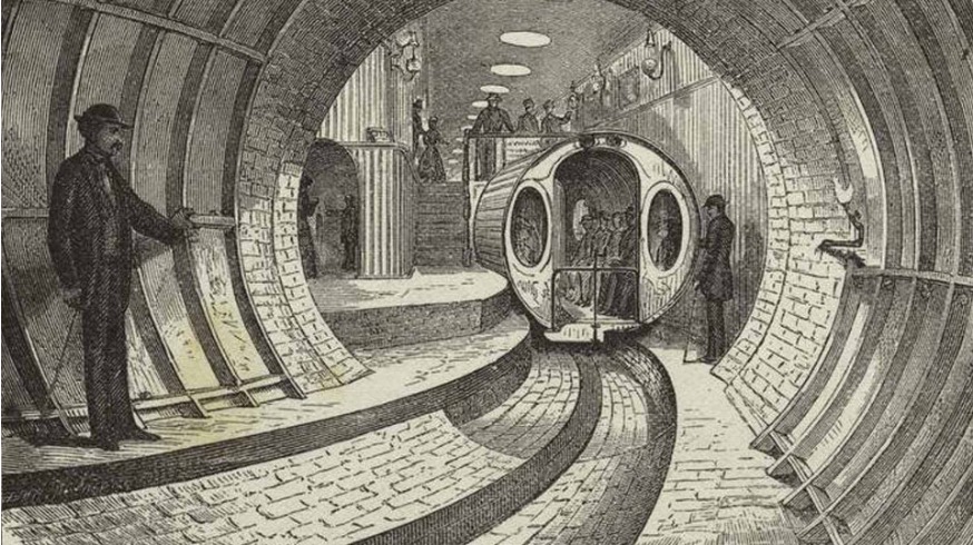 Fig. 1. Beach’s Pneumatic Subway, 1870