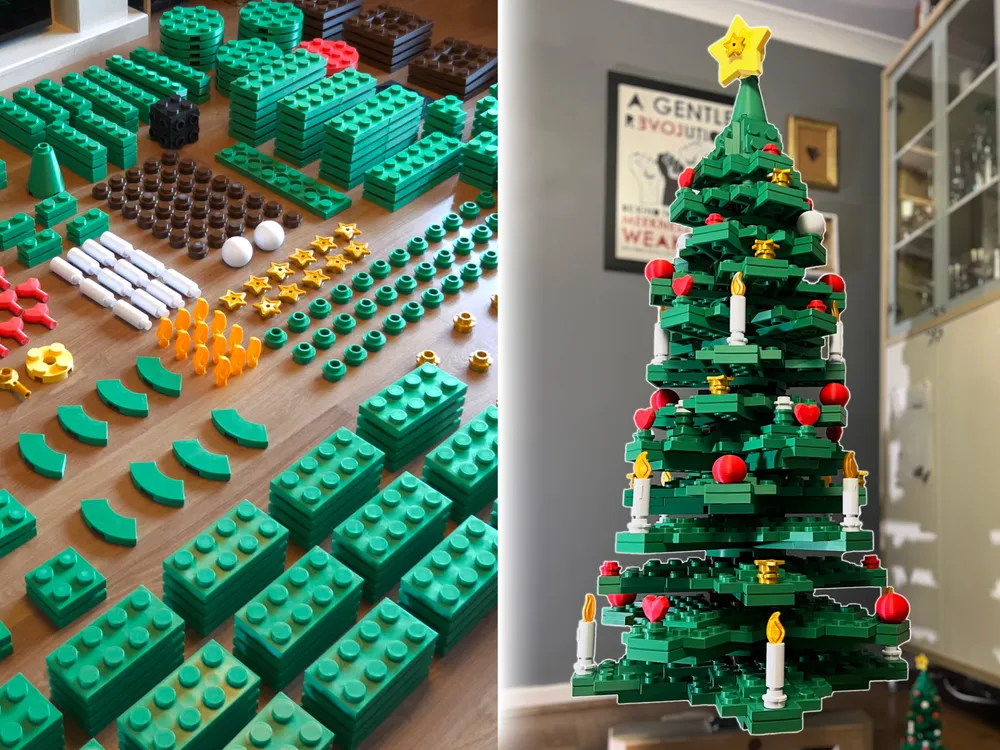 GIANT Brick Christmas Tree (6x scale model)