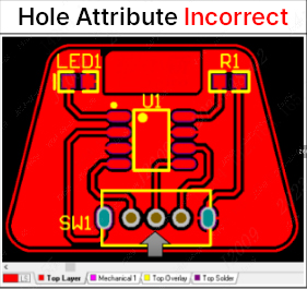 Hole Attributes Incorrect