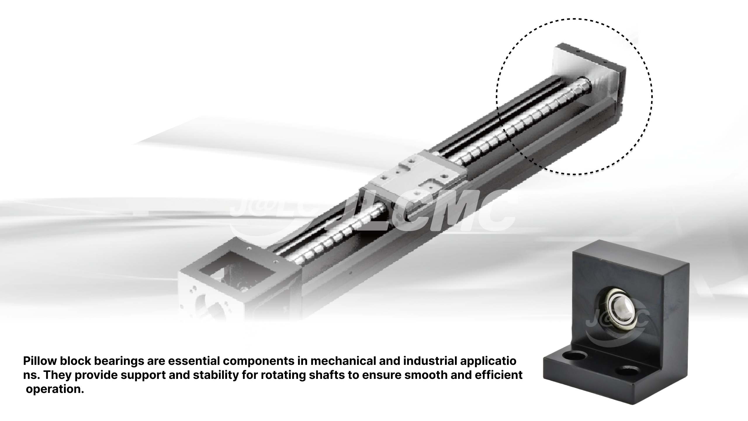 Pillow bearing applications for linear actuators