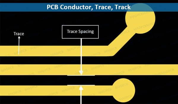 Trace spacing in PCB conductor