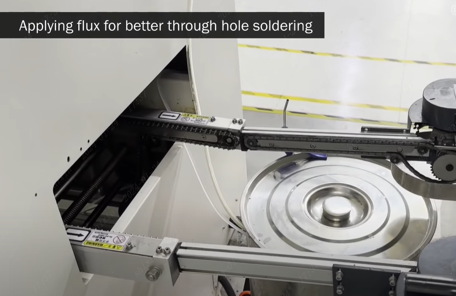 applying flux for better through hole soldering