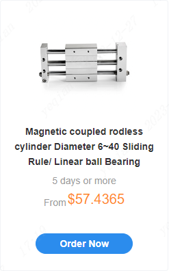 Magnetic coupled rodless cylinder Diameter 6~40 Sliding Rule/ Linear ball Bearing